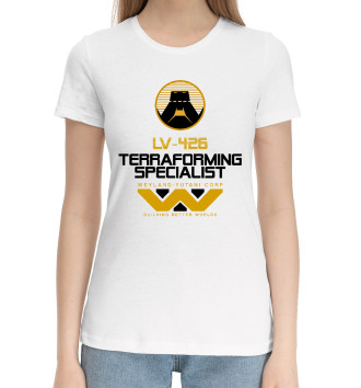 Женская Хлопковая футболка Weyland-Yutani