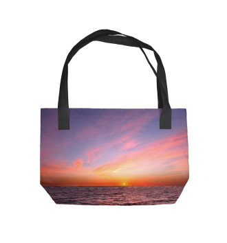 Пляжная сумка Лиловый морской закат