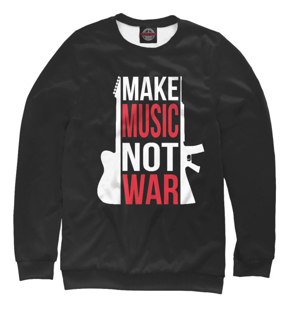 Свитшот Make Music not war для девочек 