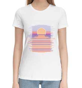 Женская Хлопковая футболка Geometric Sunset