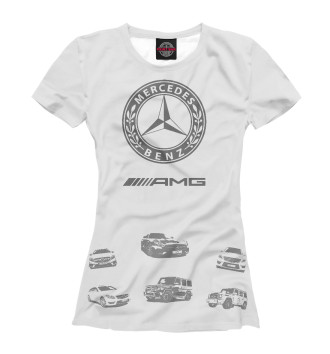 Футболка для девочек Mercedes-Benz AMG whgray