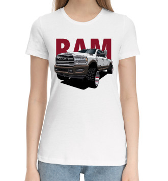 Женская Хлопковая футболка Dodge Ram