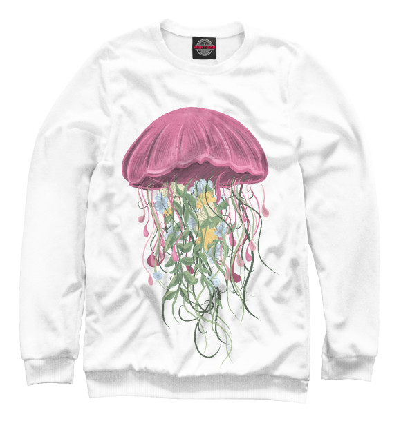 Свитшот Медуза из цветов для девочек 