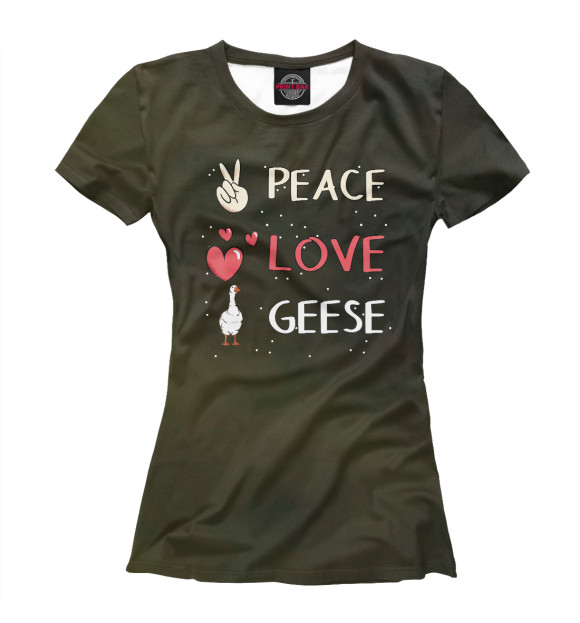 Футболка Peace Love Geese для девочек 