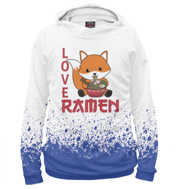 Худи Love Ramen Cute Fox для девочек 