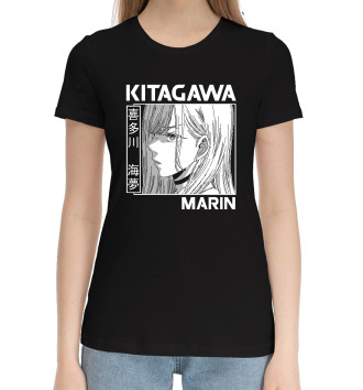 Женская Хлопковая футболка Марин Китагава