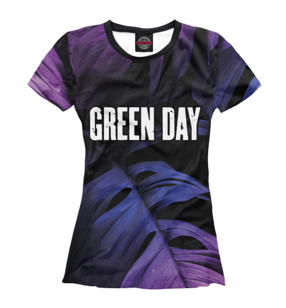 Футболка Green Day Neon Monstera для девочек 