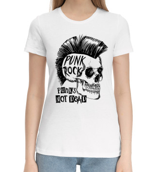 Женская Хлопковая футболка Панк рок