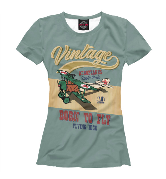 Футболка Vintage Aeroplanes для девочек 