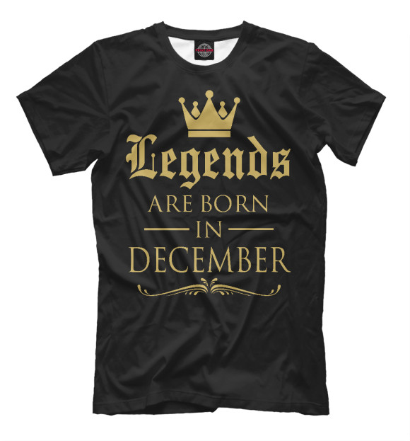 Футболка Декабрь - рождение легенды для мальчиков 
