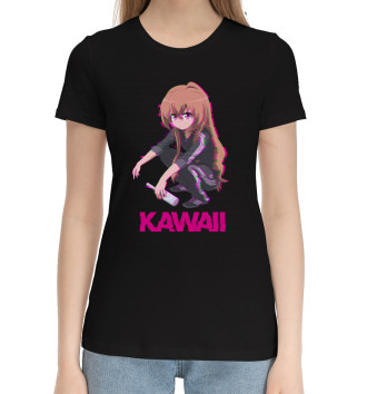 Женская Хлопковая футболка Kawaii