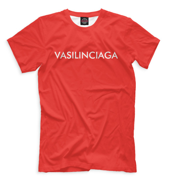 Футболка Vasilinciaga красный фон для мальчиков 