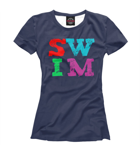Футболка SWIM letters для девочек 