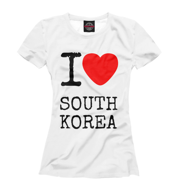 Футболка I love South Korea для девочек 