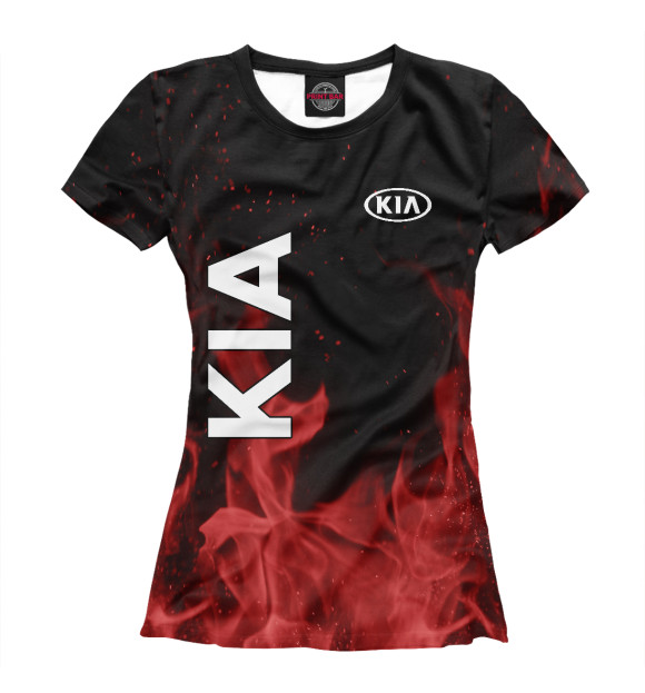 Женская Футболка KIA red fire