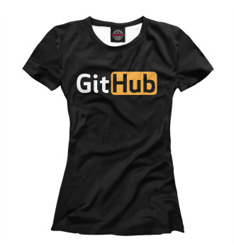 Футболка для девочек GitHub в стиле Pornhub для веб-разработчиков