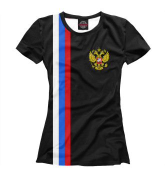 Футболка для девочек Флаг и герб России / Line Collection