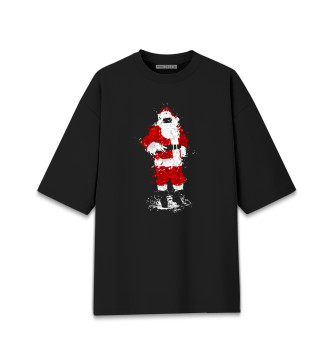 Хлопковая футболка оверсайз Санта