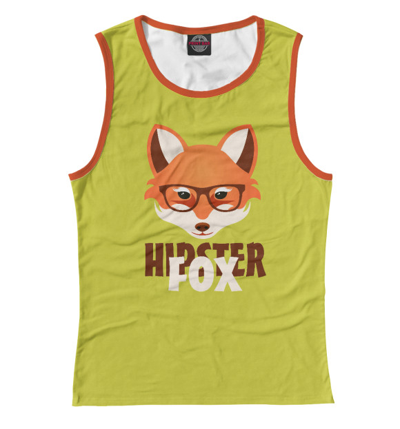 Майка Hipster Fox для девочек 