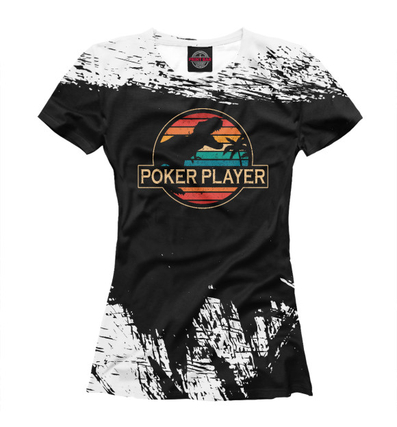 Футболка Poker Player Dinosaur для девочек 