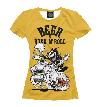Футболка для девочек Beer & Rock 'n' Roll