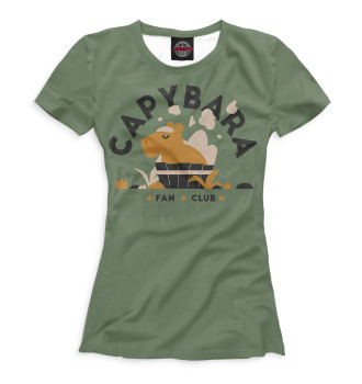 Женская Футболка Capybara fan club