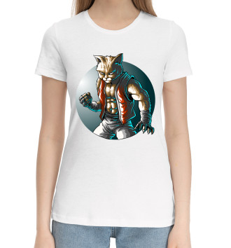 Хлопковая футболка Cat Fighter
