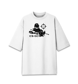 Хлопковая футболка оверсайз Counter-Strike
