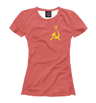Футболка для девочек Флаг СССР (Серп и Молот)