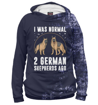 Женское Худи I Was Normal 2 Shepherd