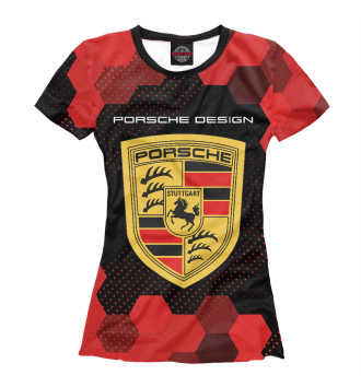 Женская Футболка Porsche Design + Графика