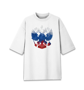 Женская Хлопковая футболка оверсайз Символика РФ
