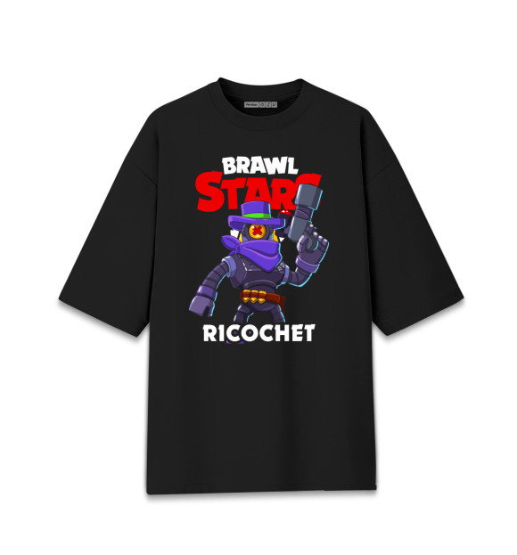 Мужская Хлопковая футболка оверсайз Brawl Stars, Ricochet