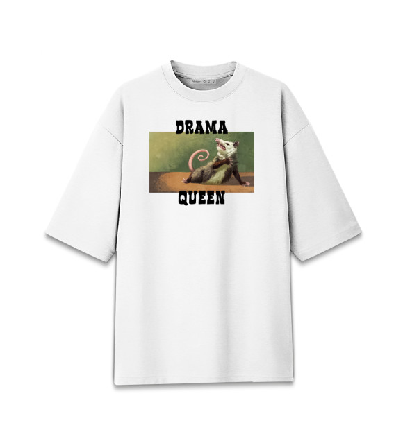 Мужская Хлопковая футболка оверсайз Drama queen