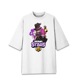 Женская Хлопковая футболка оверсайз Brawl Stars, Mortis