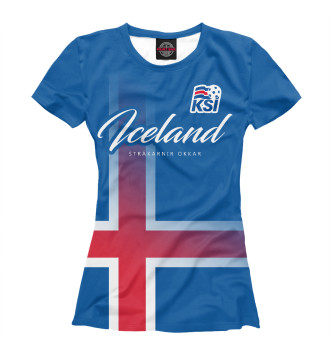 Женская Футболка Исландия