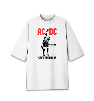 Мужская Хлопковая футболка оверсайз AC/DC