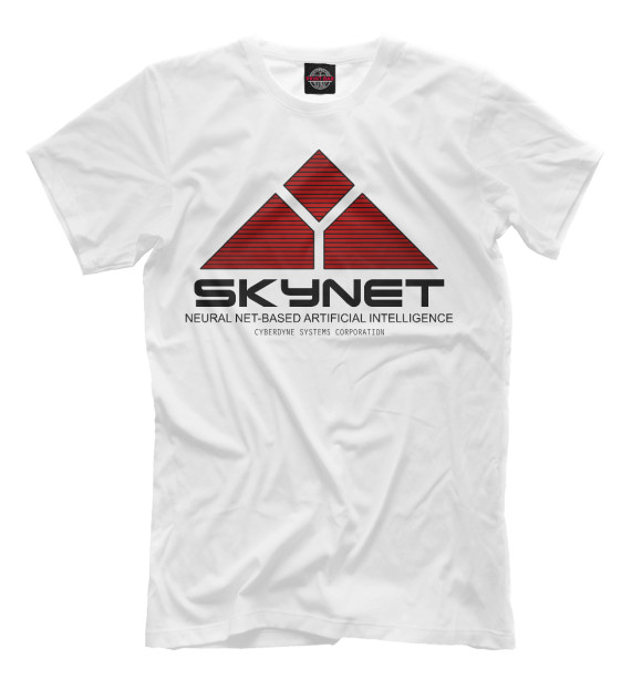 Футболка skynet logo white для мальчиков 
