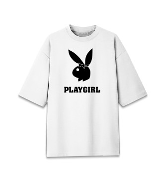 Женская Хлопковая футболка оверсайз PLAYGIRL
