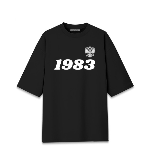 Женская Хлопковая футболка оверсайз 1983 Герб РФ