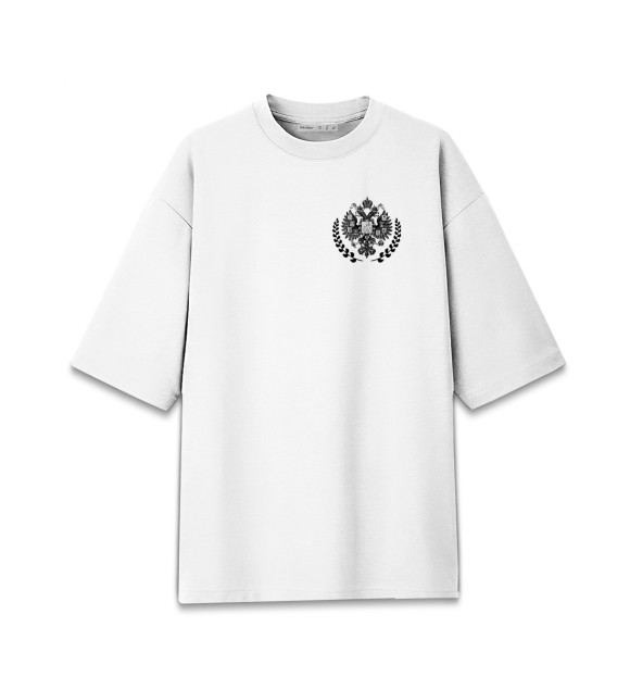 Мужская Хлопковая футболка оверсайз Российская Империя - Герб