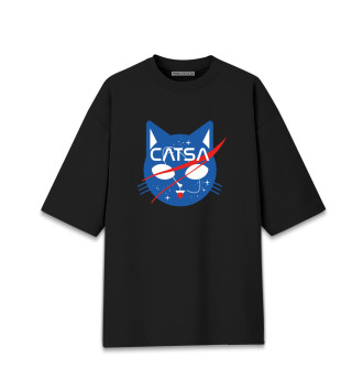 Мужская Хлопковая футболка оверсайз Catsa