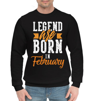 Хлопковый свитшот Legend are born in February