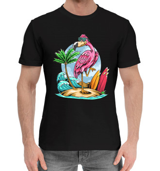 Хлопковая футболка Фламинго и остров