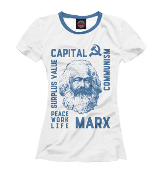 Женская Футболка Карл Маркс