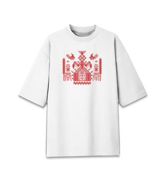 Хлопковая футболка оверсайз Богиня Судьбы Макошь