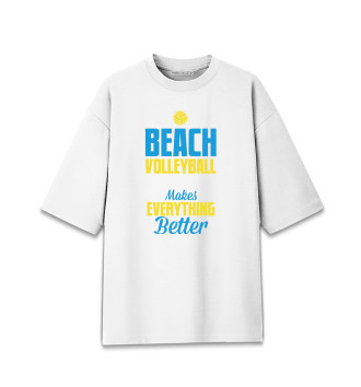 Хлопковая футболка оверсайз Beach Volleyball