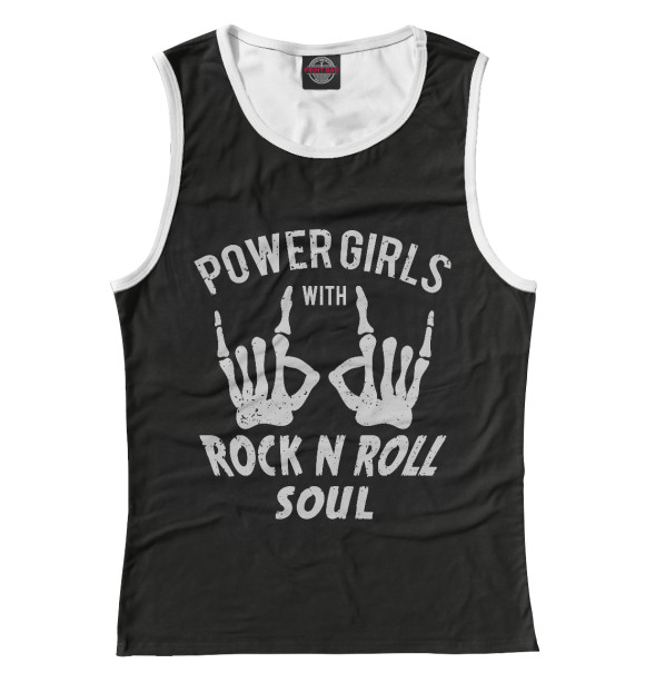 Майка Power Girls with Rock n Roll для девочек 