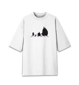 Хлопковая футболка оверсайз Beatles Totoro