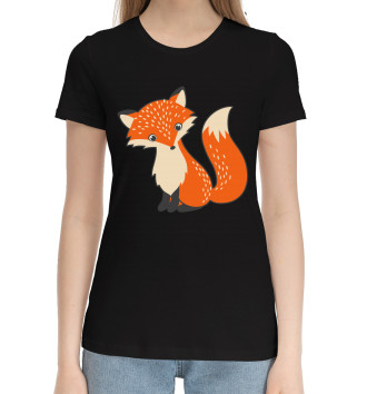 Женская Хлопковая футболка Fox